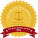 Attorneys For Justice | Tennessee Supreme Court | Pro Bono Service Award | 2018